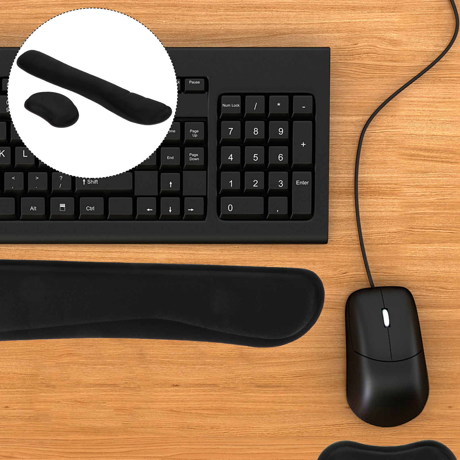 Gaming Keyboard Mouse Set - 1Set Memory Foam Wrist Rest Set