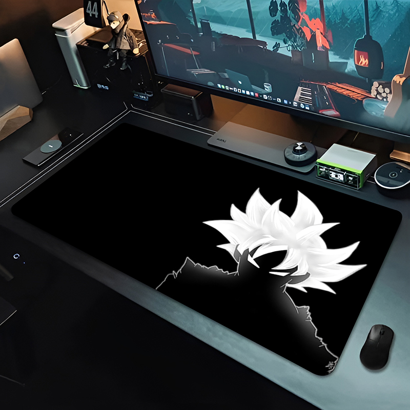 Gaming Keyboard Nearby - DBZ Black Anime Mouse Pad Dragon