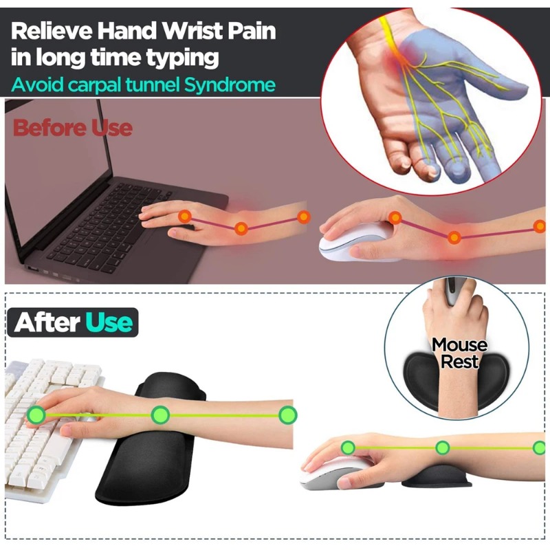 Ergonomic Keyboard Wrist Rest  - Gaming Keyboard Mouse Set ulasan dan harga