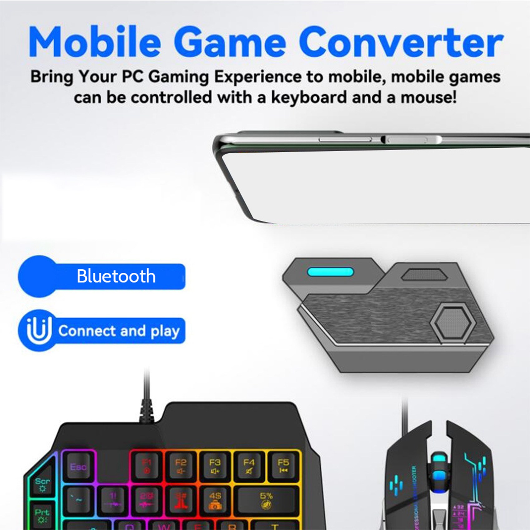 ONNL Gamepad Mobile PUBG Contr - Gaming Keyboard And Mouse Converter For Mobile ulasan dan harga
