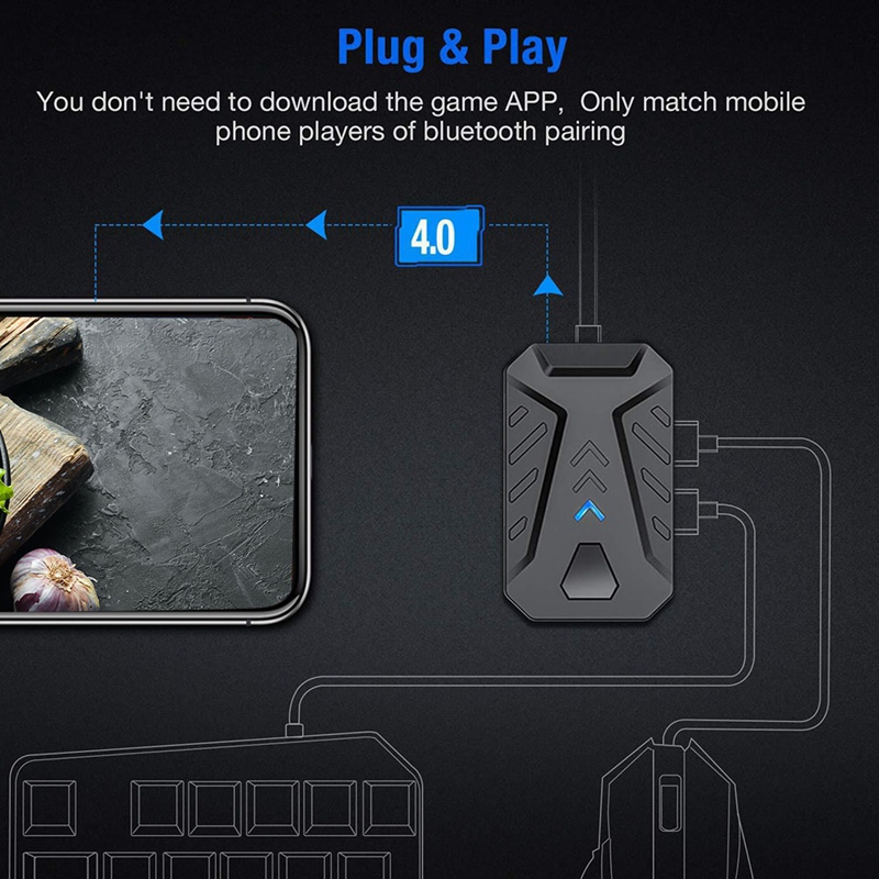 Portable Mobile Gaming Keyboar - Gaming Keyboard And Mouse Converter For Mobile ulasan dan harga