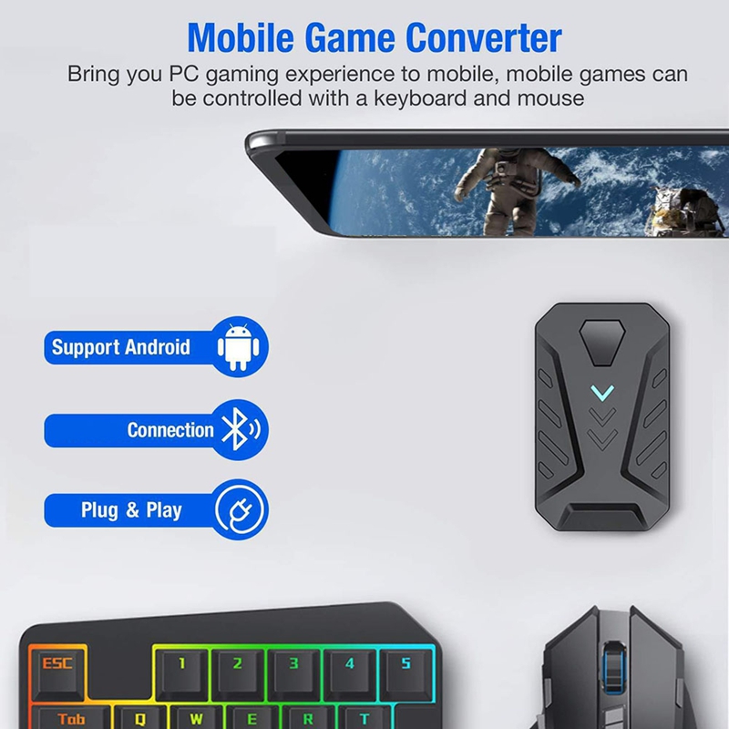 Portable Mobile Gaming Keyboar - Gaming Keyboard And Mouse Converter For Mobile ulasan dan harga