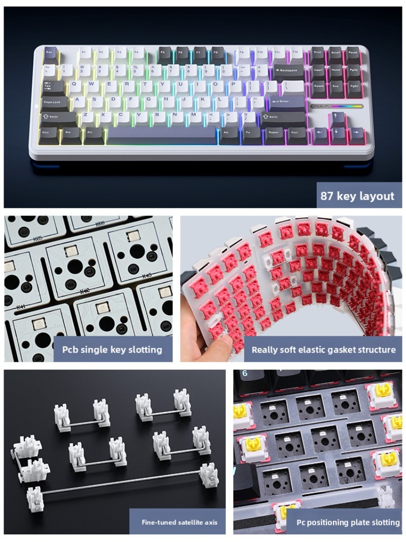 AULA F87 Pro Wireless Mechanic - Gaming Keyboard Thocky ulasan dan harga