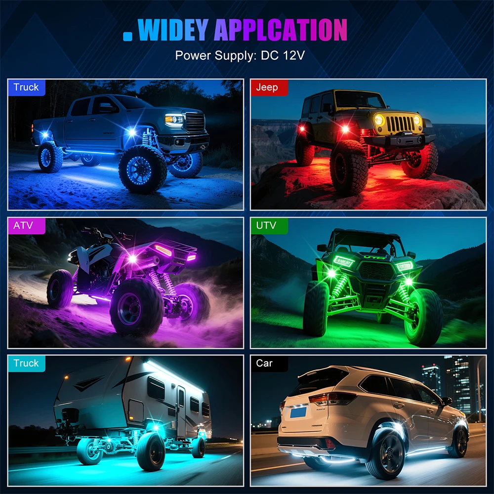 Symphony LED Car Underglow Lig - Rgb Underglow Strip ulasan dan harga