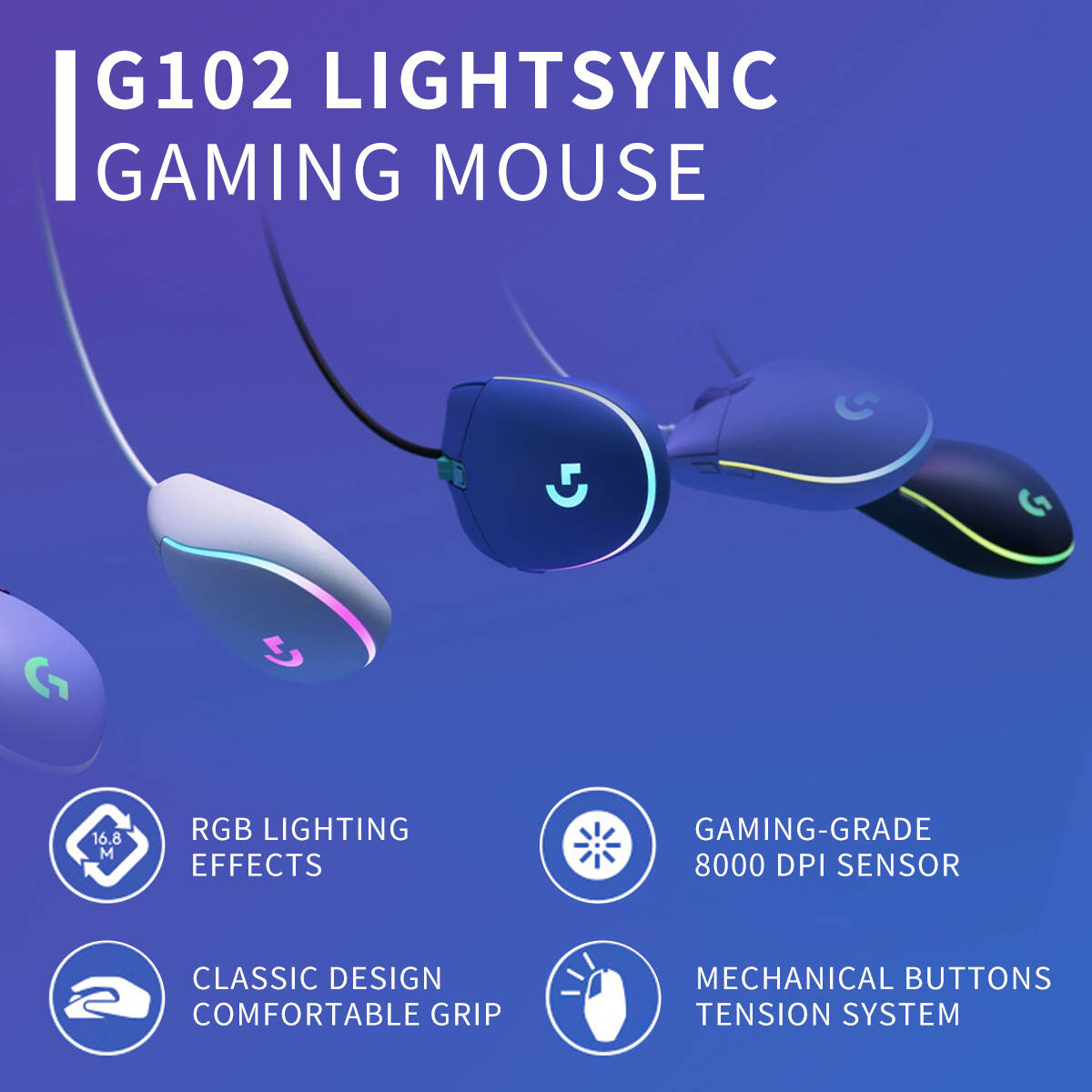 Logitech G203 Wired RGB Gaming - Logitech Mouse G203 ulasan dan harga