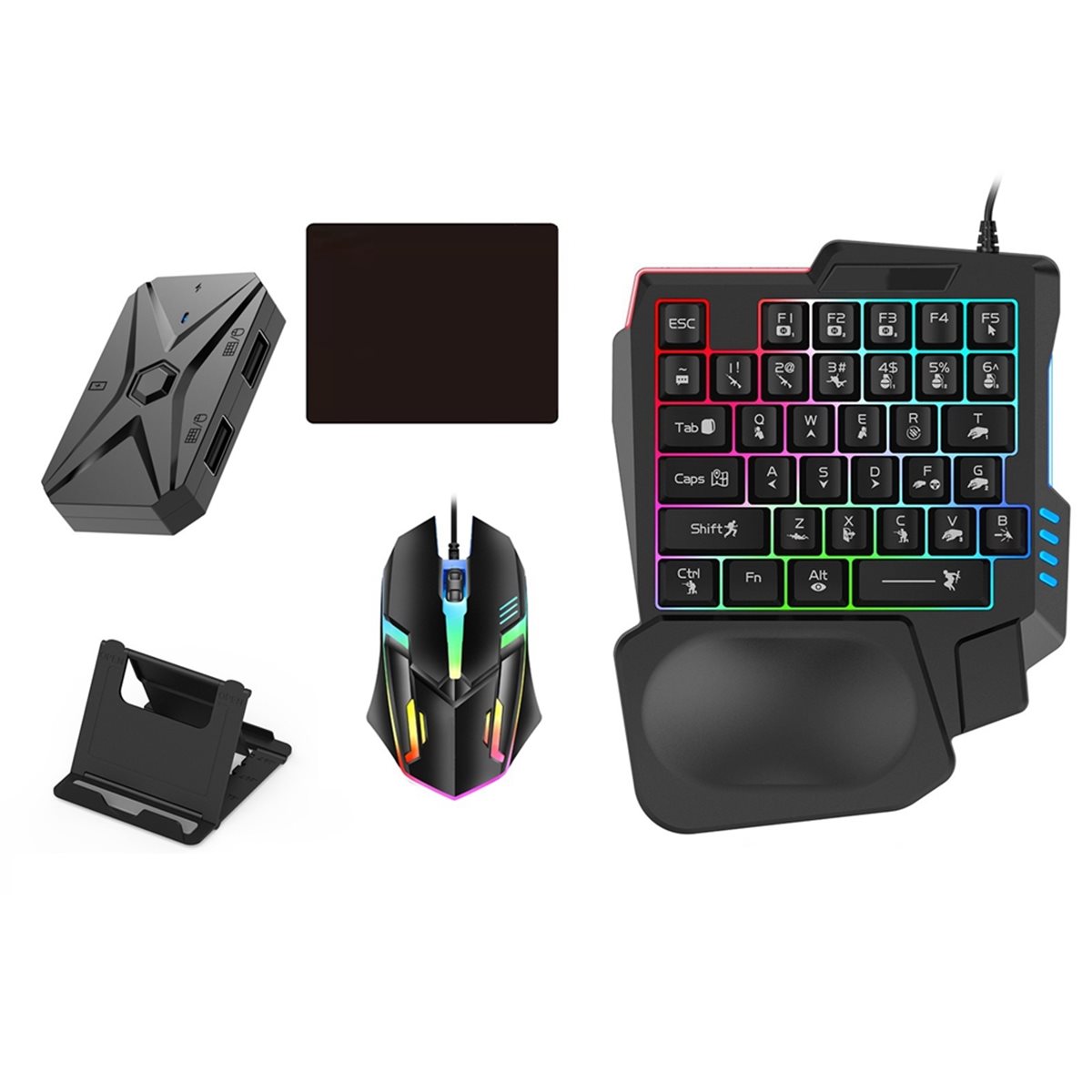 #48Y (Black)Mobile Games Conve - Gaming Keyboard And Mouse Converter For Mobile ulasan dan harga