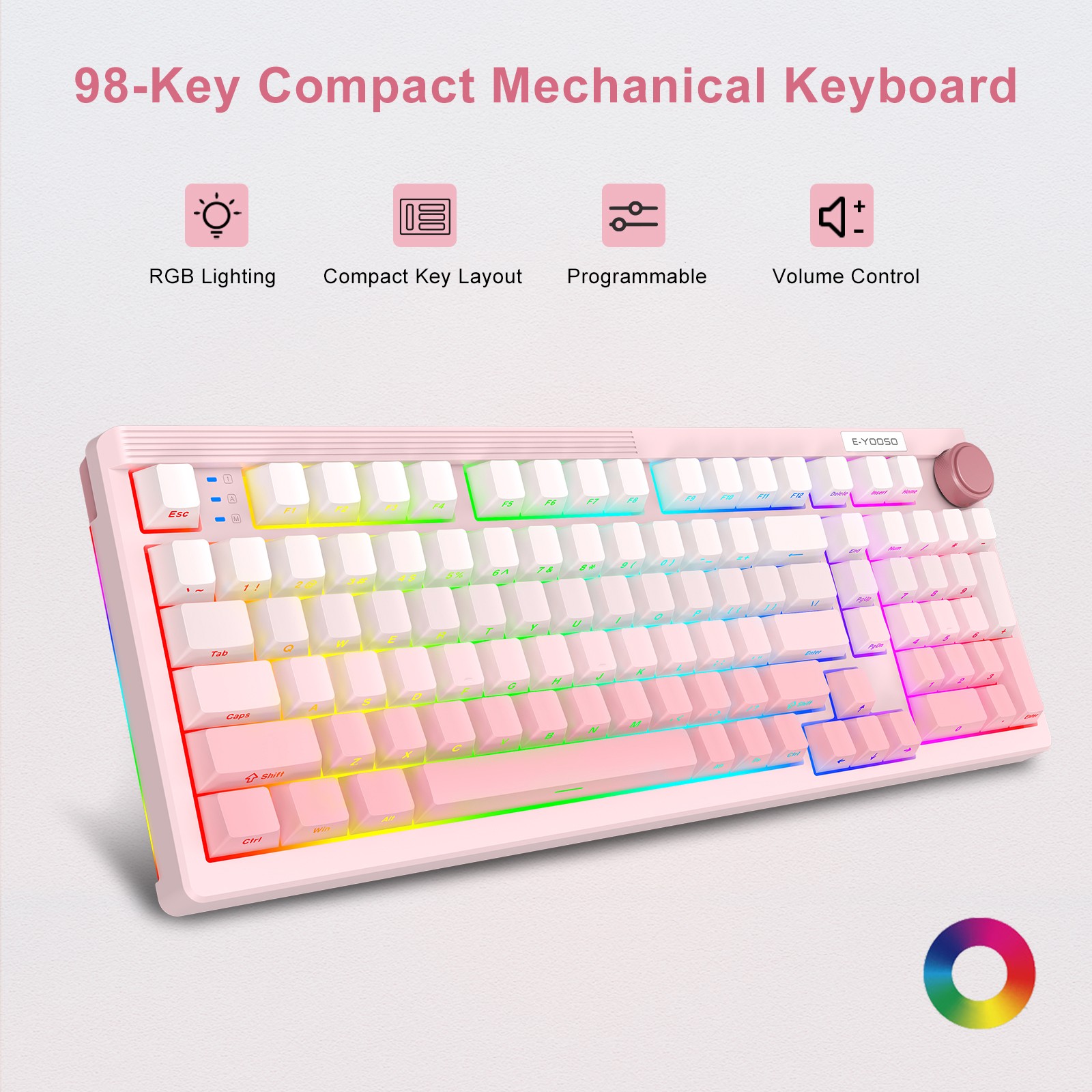 E-YOOSO 98-Key Wired Tri-mode  - Gaming Keyboard E Yooso ulasan dan harga