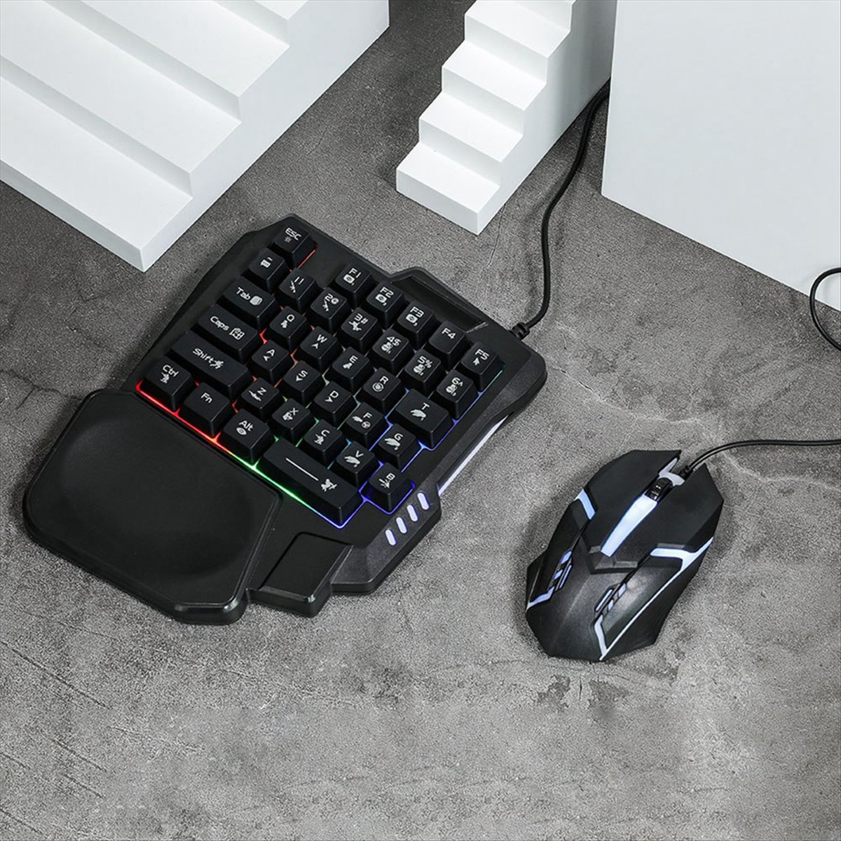 ★▲ 35Key Ergonomics RGB Gaming - Gaming Keyboard And Mouse Converter For Mobile ulasan dan harga