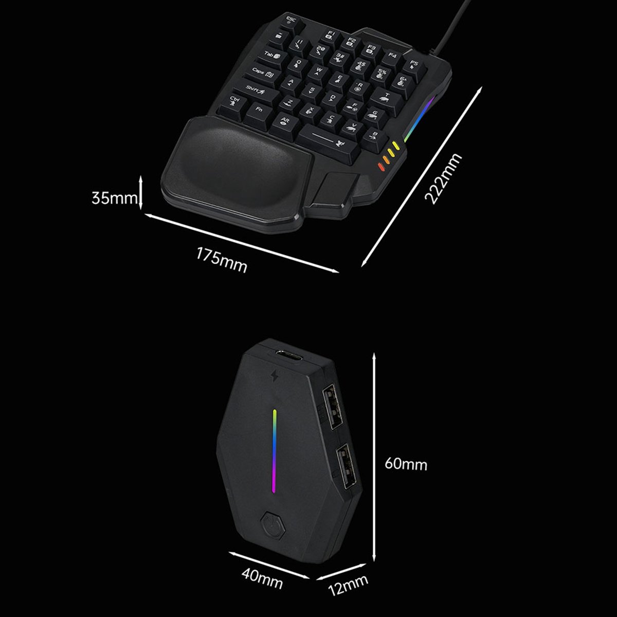 ★▲ 35Key Ergonomics RGB Gaming - Gaming Keyboard And Mouse Converter For Mobile ulasan dan harga