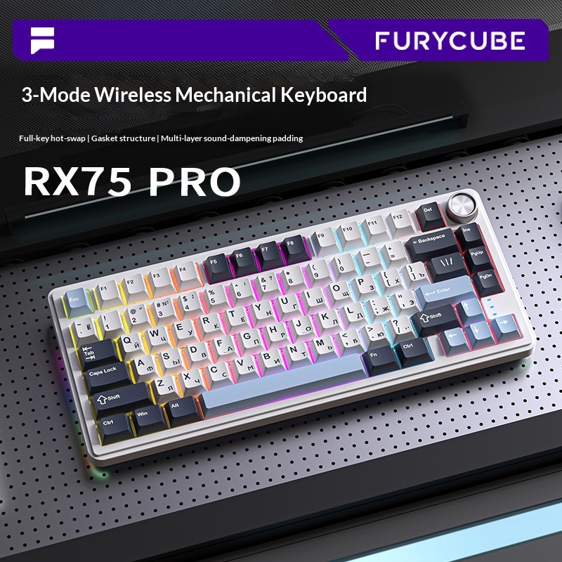 Furycube Rx75 Pro Tri Mode Rus - Gaming Keyboard Not Typing ulasan dan harga