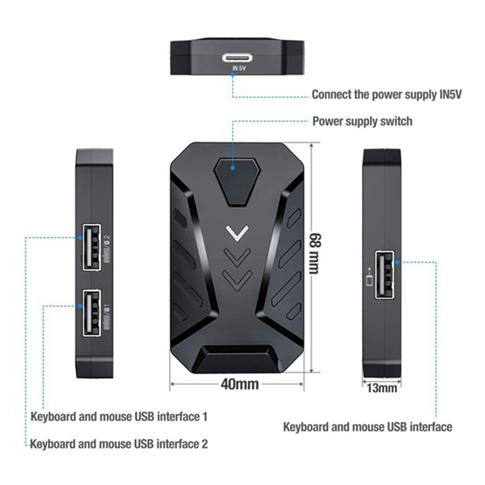 -A94Z Portable Mobile Gaming K - Gaming Keyboard And Mouse Converter For Mobile ulasan dan harga