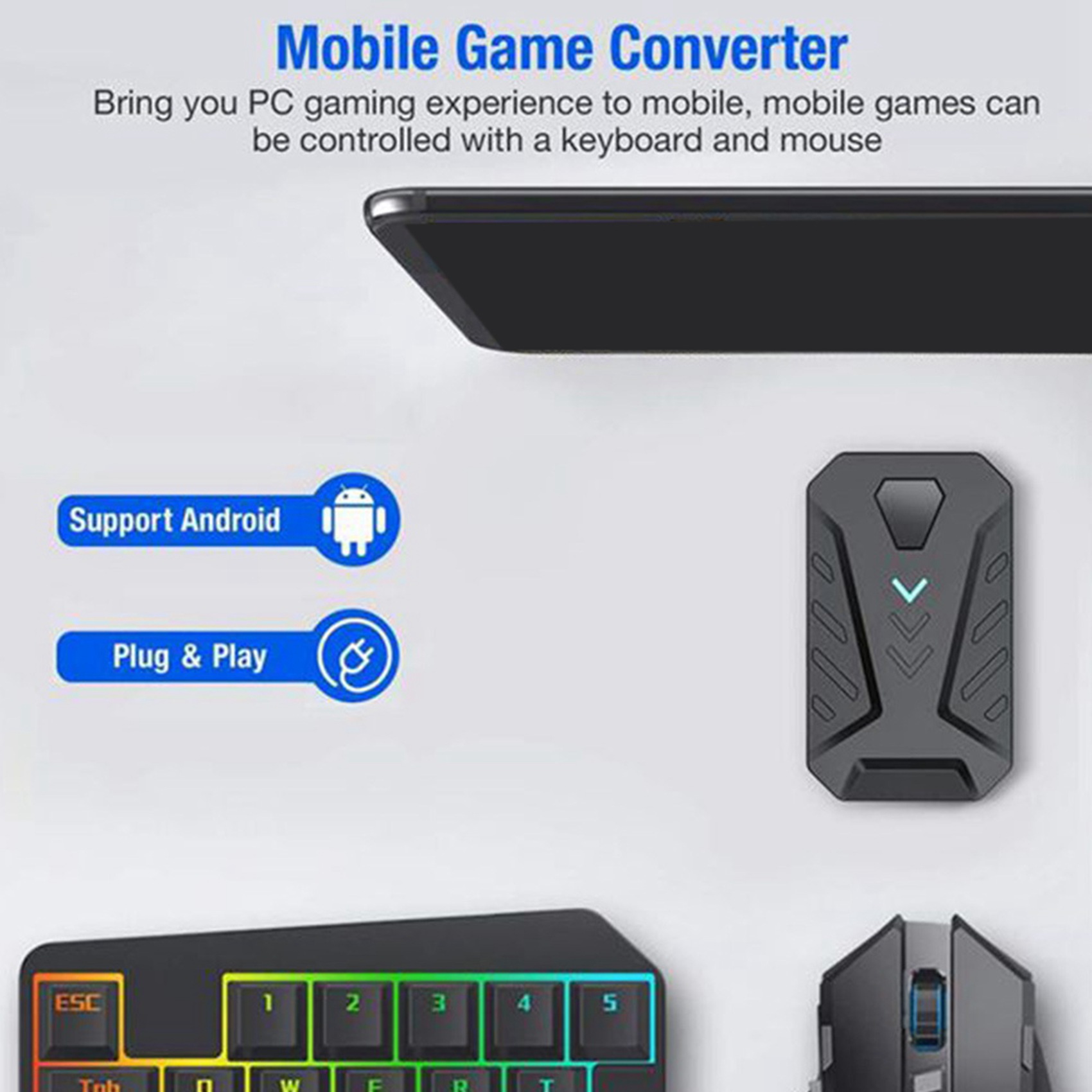 -A94Z Portable Mobile Gaming K - Gaming Keyboard And Mouse Converter For Mobile ulasan dan harga